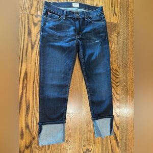 Hudson crop muse skinny with 5” cuff size 27 jeans